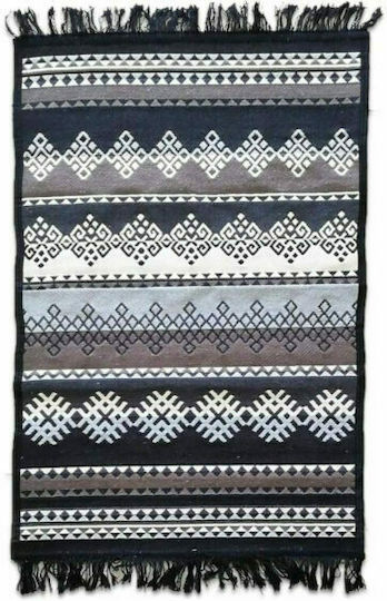 Design C Summer Cotton with Fringes Black - Grey Design C Summer Cotton with Fringes Black - Grey