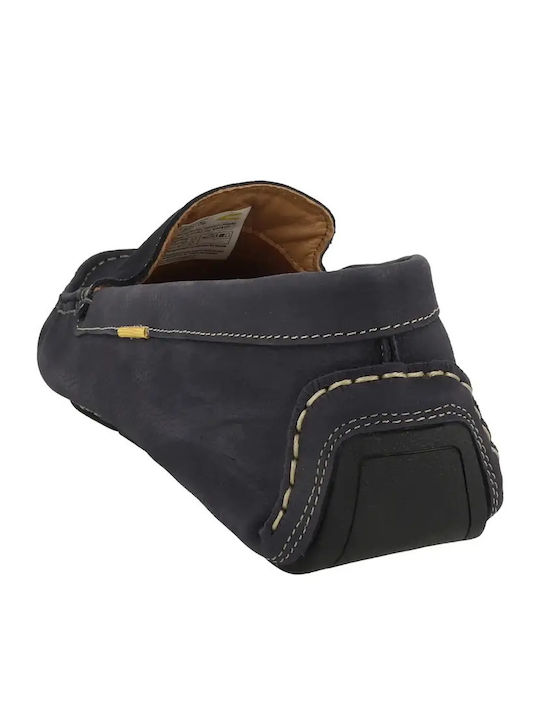 Leather Men's Slip-On Blue