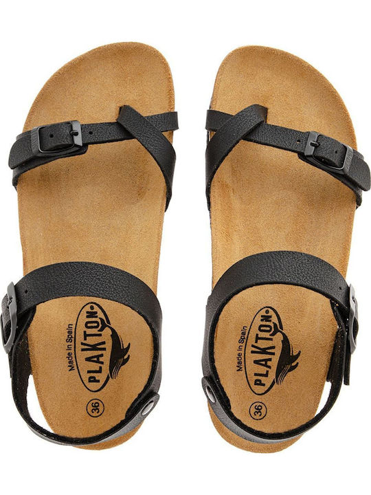 Leather Women's Anatomic Black Sandals