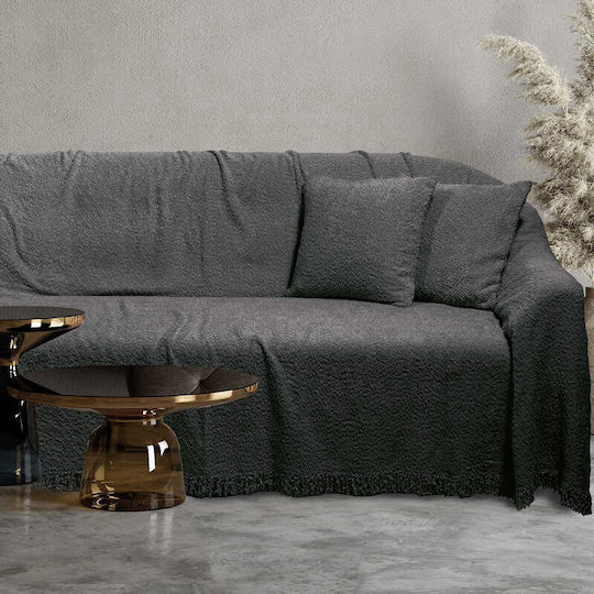 Das Home 0237 Ριχτάρι Τριθέσιου Καναπέ 180x300εκ. Γκρί Σκούρο 420618300237