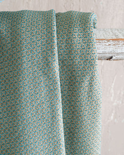 Rythmos Santorini Armchair Throw Jacquard 180x160cm Blue