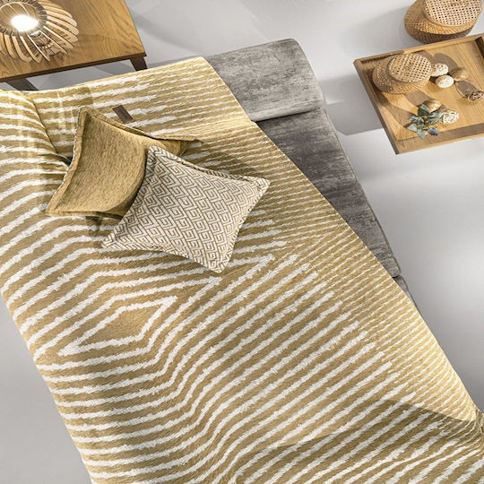 Guy Laroche Norton Τετραθέσιου Καναπέ Π180xΜ350cm Golden