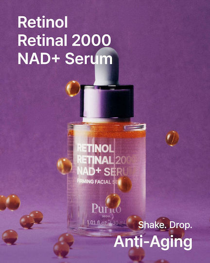 Purito Retinol Retinal 2000 NAD+ Anti-Aging Face Serum with Retinal & Retinol 30ml