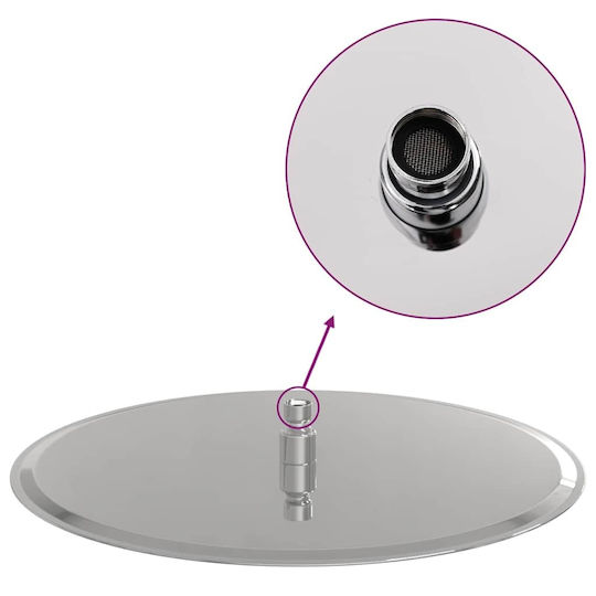 vidaXL Στρογγυλή Κεφαλή Ντουζ 40cm