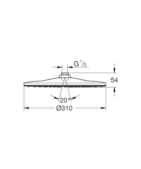 Grohe Tempesta Στρογγυλή Κεφαλή Ντουζ 21cm
