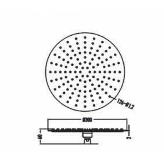 Creavit SH3000 Rotund Cap de duș 30cm
