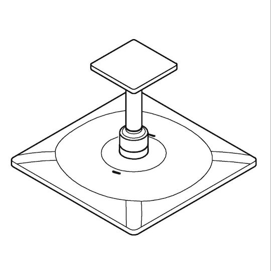 Grohe Rainshower Smartactive 310 Τετράγωνη Κεφαλή Ντουζ 31x31cm με Βραχίονα 19.2cm Brushed Warm Sunset