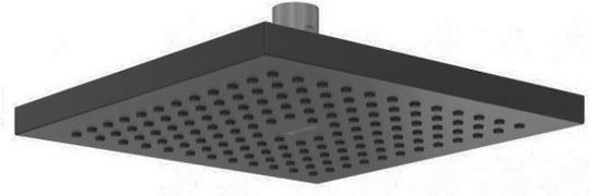 Paini Dax Platz Duschkopf 20x20cm Black Matt