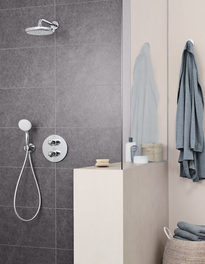 Grohe Tempesta Στρογγυλή Κεφαλή Ντουζ 38cm με Βραχίονα 28.6cm