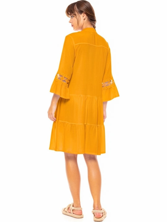 Pink Label Caftan De Plajă Pentru Femei Portocaliu