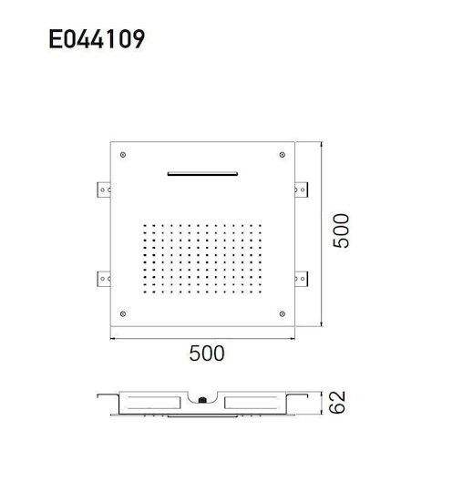 Almar Square Temptation XL Dual Flow Platz Duschkopf 50x50cm