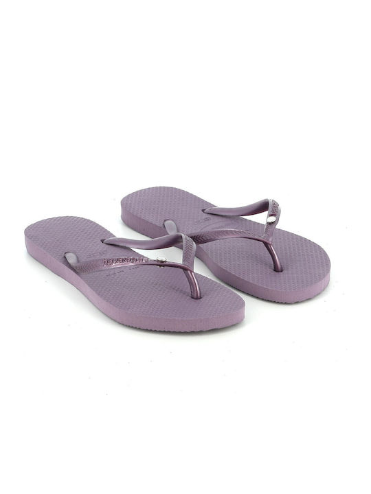 Slim Crystal Sw II Flip Flops Plum