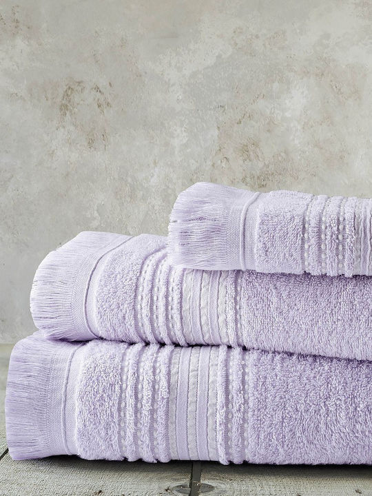 Nima Πετσέτα Χεριών Allora 30x50εκ. Lilac Βάρους 450gr/m²