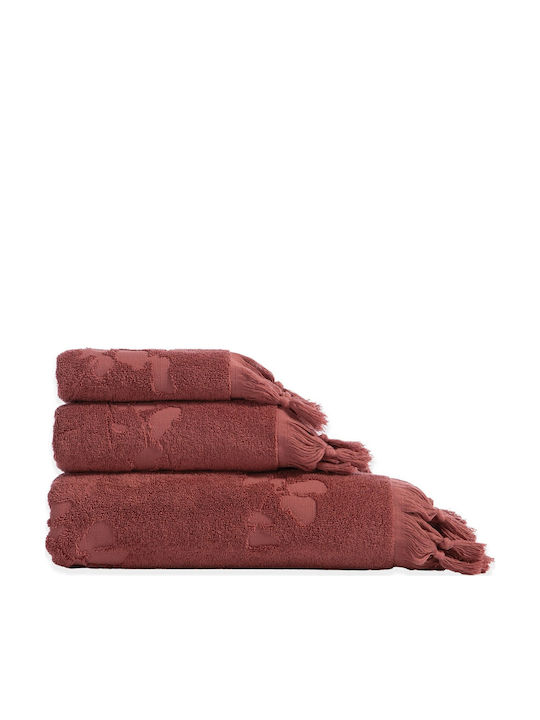 Nef-Nef Homeware Πετσέτα Σώματος Vania 70x140εκ. Rose Βάρους 550gr/m²