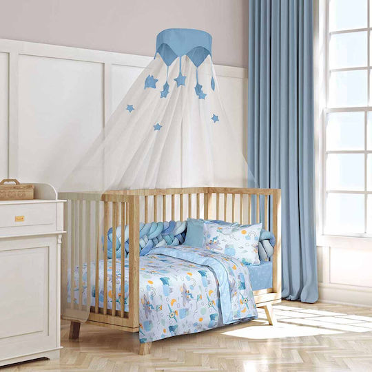 Alouette Set Baby Crib Cotton Sheets Airplanes Blue 130x170cm 3 Pieces