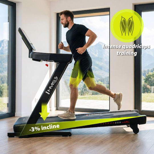HMS 1.75hp Electric Foldable Treadmill for User up to 135kg