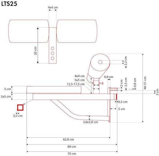 Lts25 Training Seat Thigh Lock Lat Seat Hms