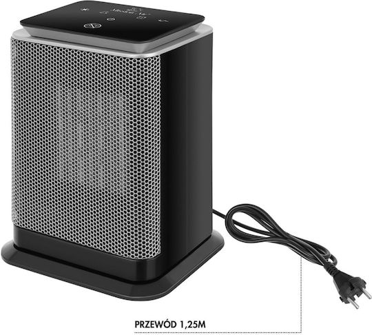 Mission Air Aerotermă Pentru Baie De Podea Neagră 1500W