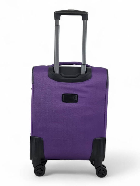 Diplomat Small The Lisbon Collection Cabin Fabric Purple Suitcase With 4 Wheels Height 55cm