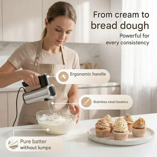 Profi Cook Μίξερ Χειρός 400W Γκρι