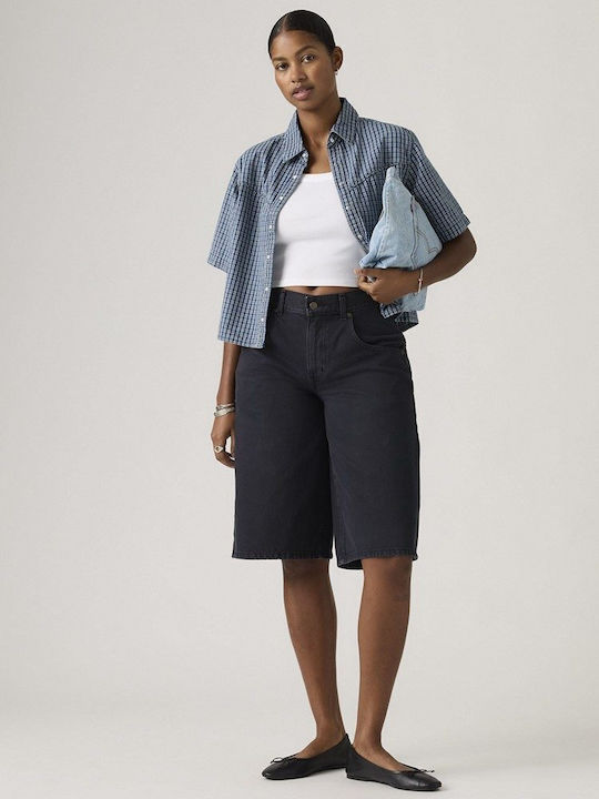 Women's Black Jean Bermudas