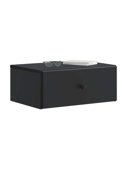 Wooden Black Bedside Tables 2 Pieces 49x34.5x20cm