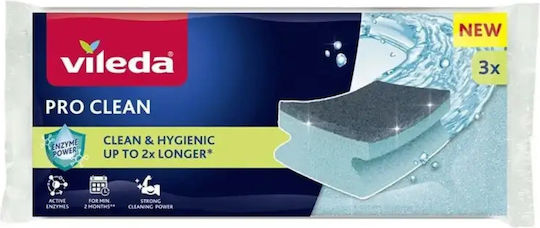 Vileda Clean Set Bureți de Vase 3 Bucăți