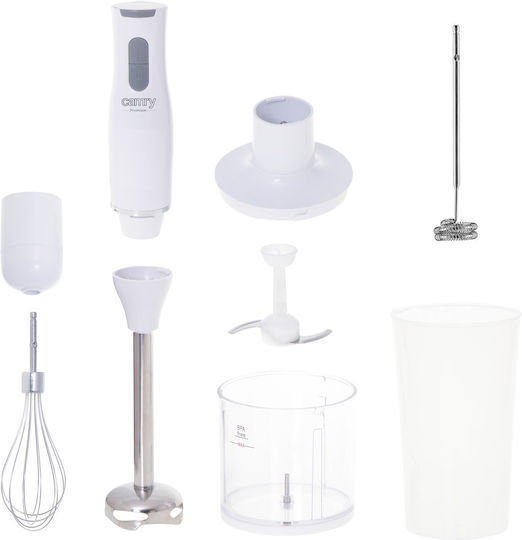 Camry Blender de Mână cu Tijă Inoxidabilă 800W Alb