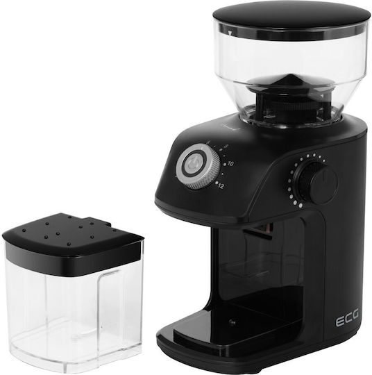 ECG Râșniță de Cafea Electrică 150W cu Capacitate de 240g și 18 Nivele de Măcinare Neagră