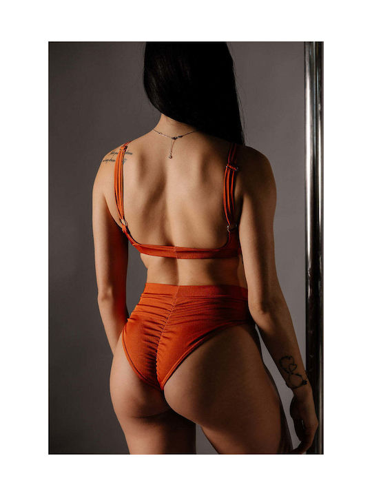 Orange Bralette for Pole Dance