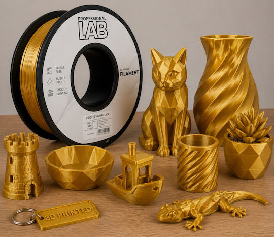 Silk Pla Filament 3d Printer Professional Lab 1 Kg 1.75 Mm Gold