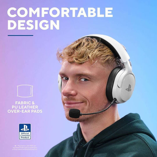 Trust GXT499W Wireless Over Ear Gaming Headset with 3.5mm Connection White for PS5