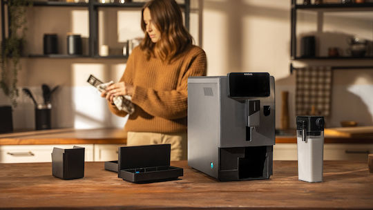 Cecotec Latte Автоматична Еспресо Кафемашина 1300W Налягане 19bar за Капучино с Мелачка Сива