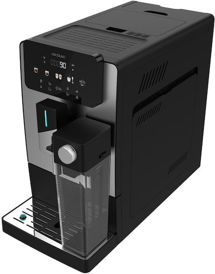 Cecotec Latte Автоматична Еспресо Кафемашина 1300W Налягане 19bar за Капучино с Мелачка Сива