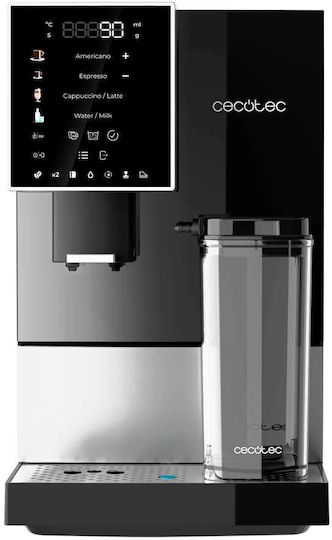 Cecotec Автоматична Еспресо Кафемашина Вградена 1350W Налягане 19bar за Капучино с Мелачка Черна