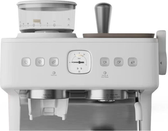 Electrolux Espressor Automat 2200W Presiune 20 Bar cu Râșniță Alb E8EC1-8SW