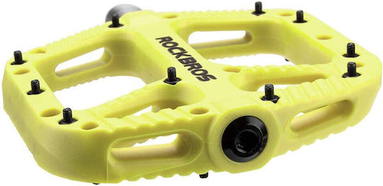 Rockbros Bicycle Pedals Flat Yellow