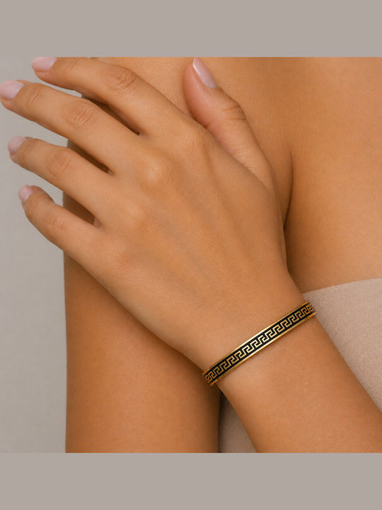 Awear Women's Gold Plated Steel Handcuff Bracelet