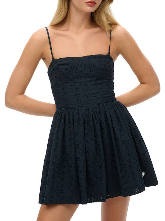 Summer Mini Slip Dress Blue