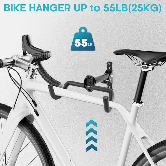 Bicycle Wall Mount Rack Adjustable Holder Set 2 Pieces