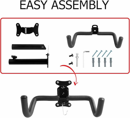 Bicycle Wall Mount Rack Adjustable Holder Set 2 Pieces