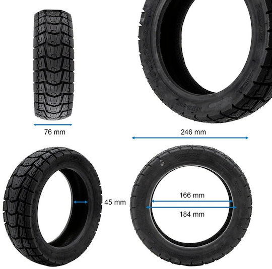 Ewheel Xuancheng 10x2.75-6.5 Tubeless Semi-Offroad Tire Electric Scooters Rna237