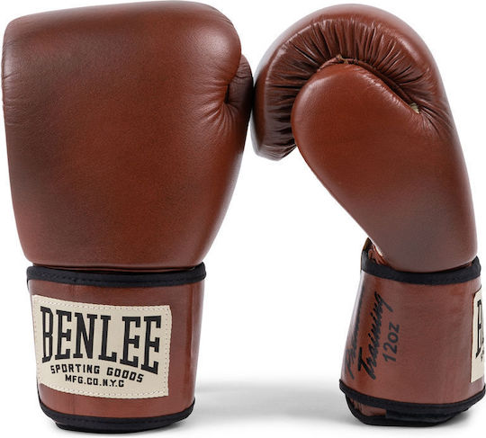 Benlee Vintage Leather Premium Training Γάντια Πυγμαχίας για Αγώνα Καφέ