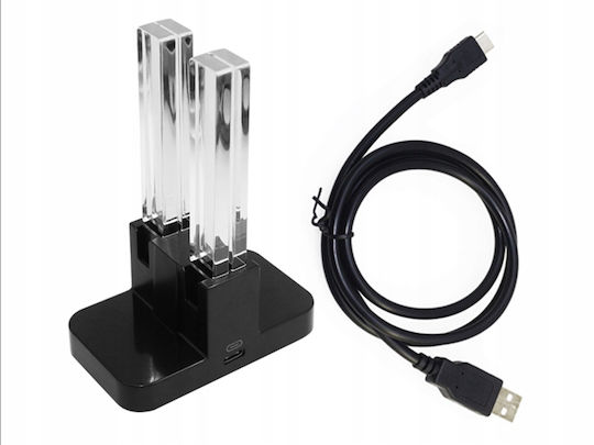 Charging Station 4 Joy-con Controllers Zola Compatible Nintendo Switch Led Indicator Usb-c Cable Abs Black