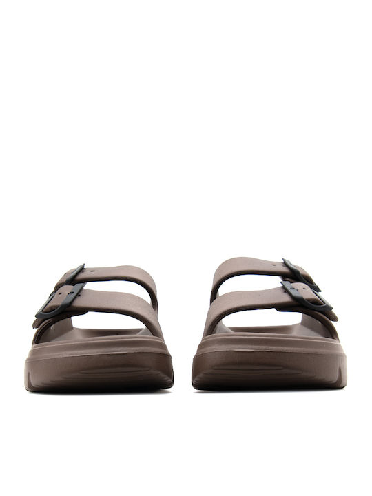Superdry Superdry Damen Flatforms Braune Sandalen