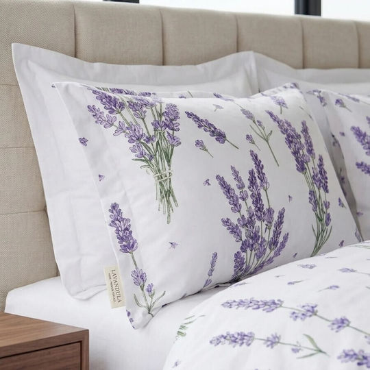 Pucioasa Σετ Παπλωματοθήκη 200x230cm Διπλή με 2 Μαξιλαροθήκες & 1 Σεντόνι Purple Lavender