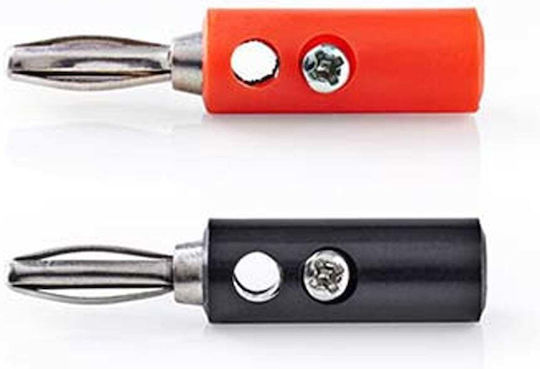 Nedis Set Plugs Banana 4.5mm Nickel-plated 4pcs Black Red Cagb26900va