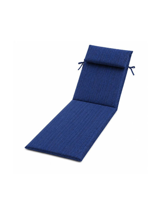 Pucioasa Pernă pentru Pat de Soare cu Spătar Navy Blue 60x190 cm
