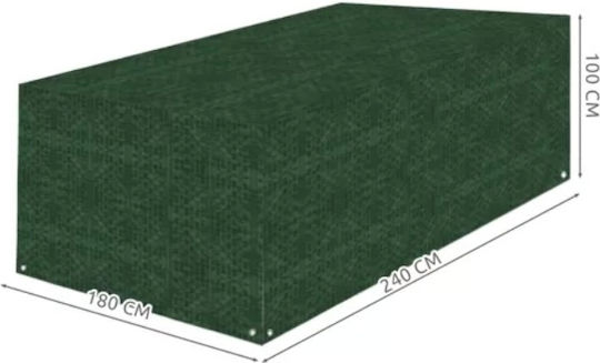 Husă Impermeabilă de Protecție pentru Pătuț 100x180x240 cm în Culoare Verde