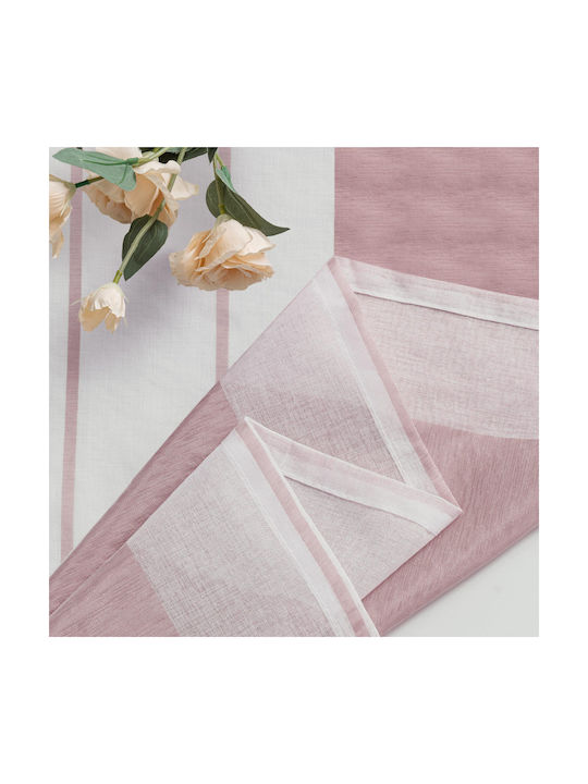 Set Perdele Pentru Fereastră Cu Capse Roz 140x245cm